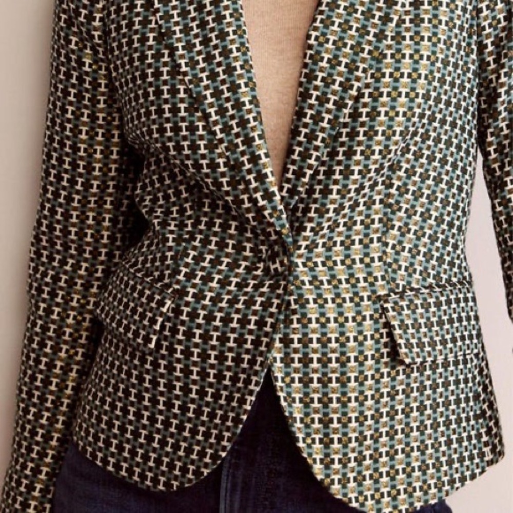 Boden Jacket The‎ Canonbury Jacquard Blazer Sz S US 4 - Picture 4 of 14